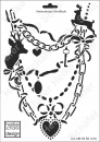 Schablone-Stencil A4 016-1216 Kettendesign Dirndllook